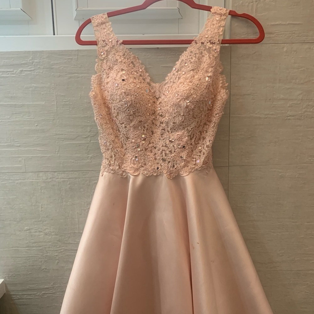 Light pink prom dress